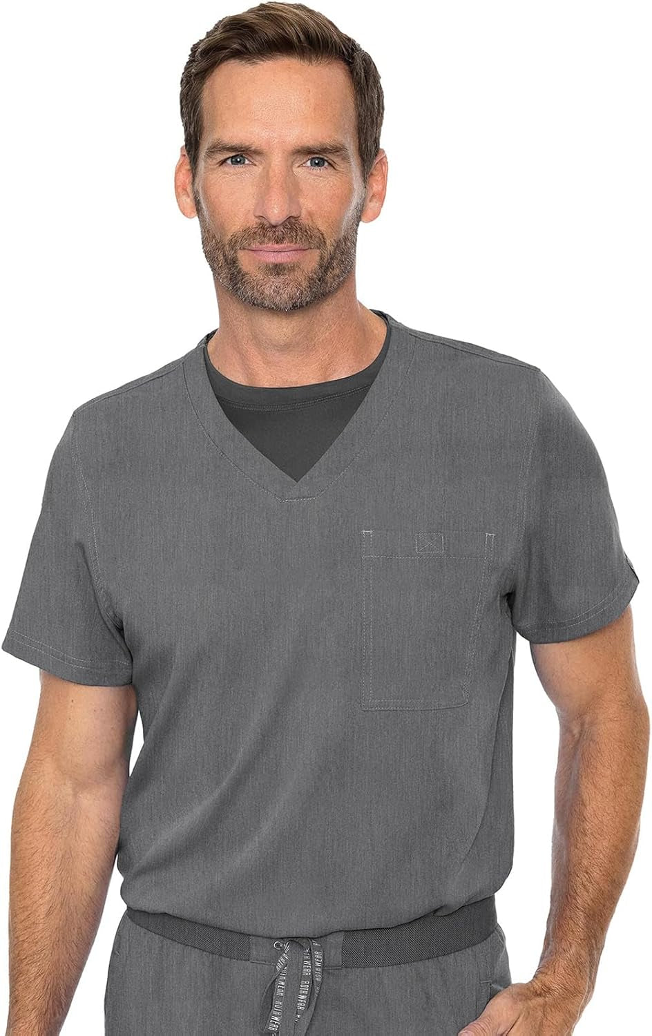 Men'S Scrub Top Cadence 2-Way Stretch Technology with Ultra Soft Fabric & One Chest Pocket - MC7478