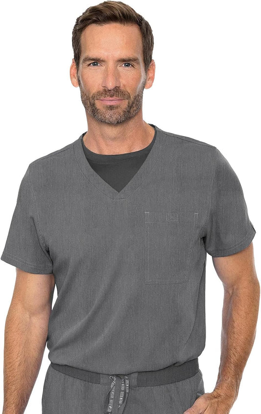 Men'S Scrub Top Cadence 2-Way Stretch Technology with Ultra Soft Fabric & One Chest Pocket - MC7478