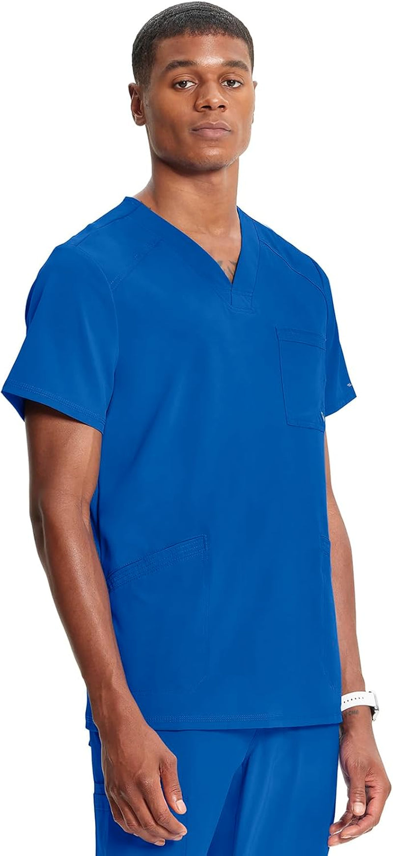 Cherokee V- Neck Men'S Scrub Top with Rib Knit Back Panels CK900A
