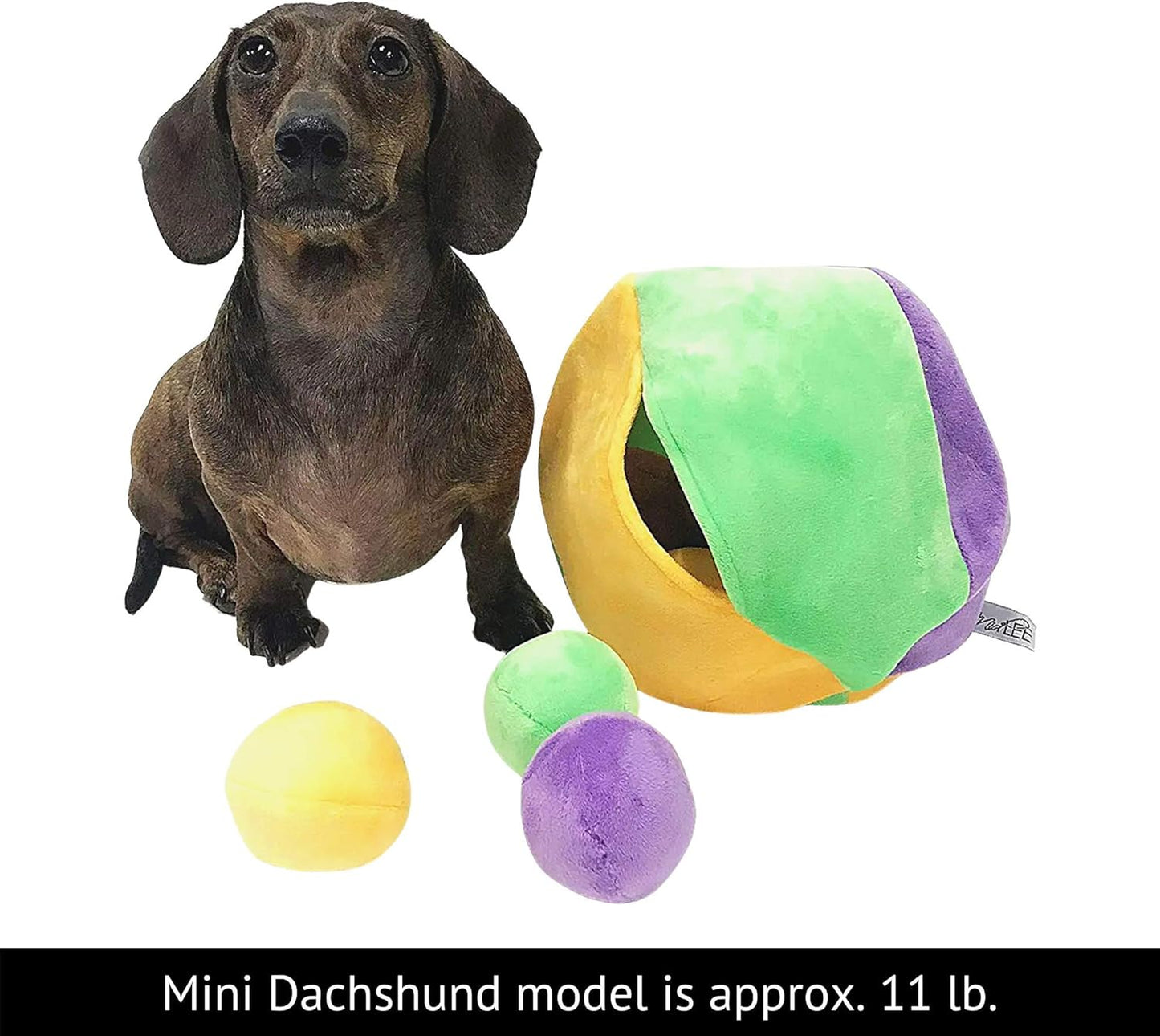 Hide a Ball Puzzle Dog Toy with 10 Plush Squeaker Balls (Small)