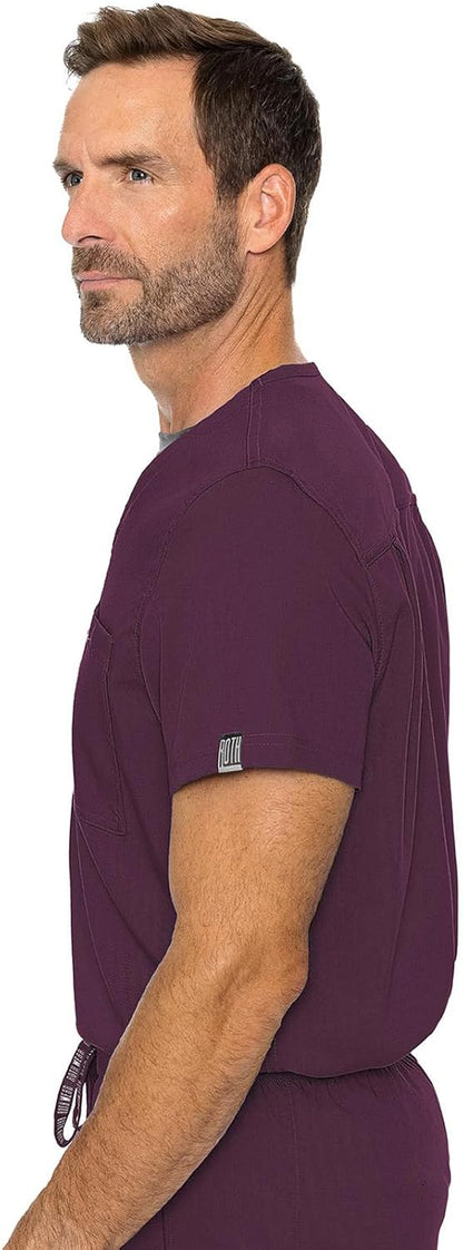 Men'S Scrub Top Cadence 2-Way Stretch Technology with Ultra Soft Fabric & One Chest Pocket - MC7478